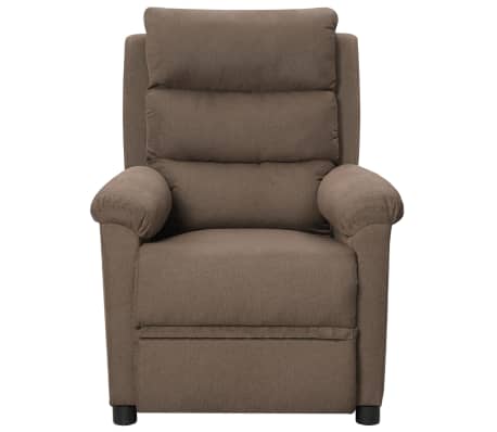 vidaXL Poltrona de massagens tecido cinza-acastanhado