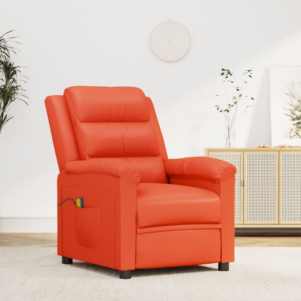 vida XL Massagesessel Rot Kunstleder