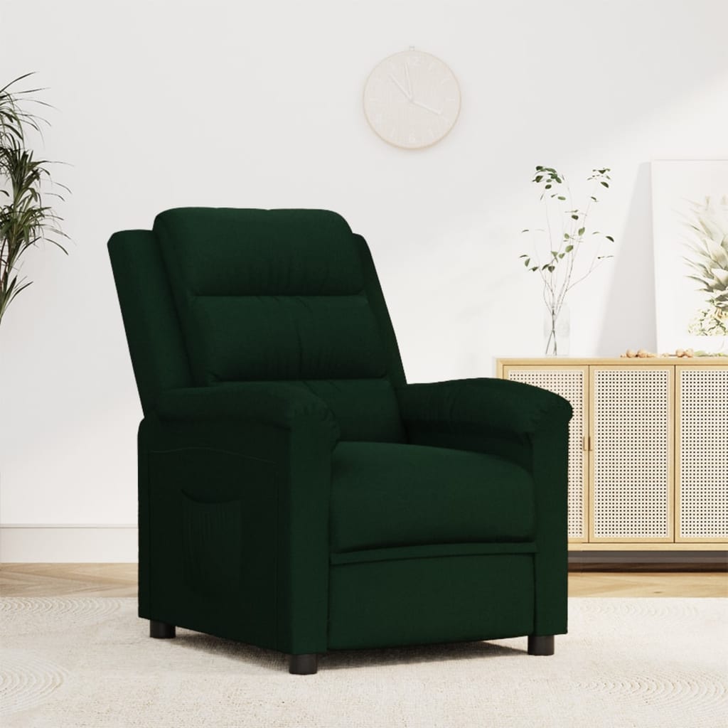 Fauteuil inclinable vert foncé velours