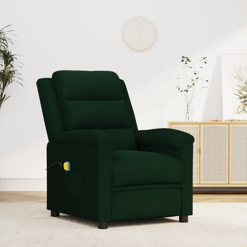Fauteuil de massage Vert foncé velours
