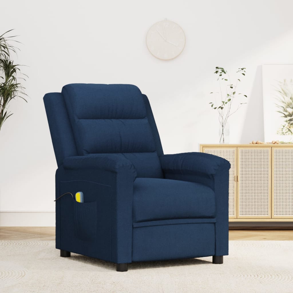 Fauteuil de massage Bleu Velours