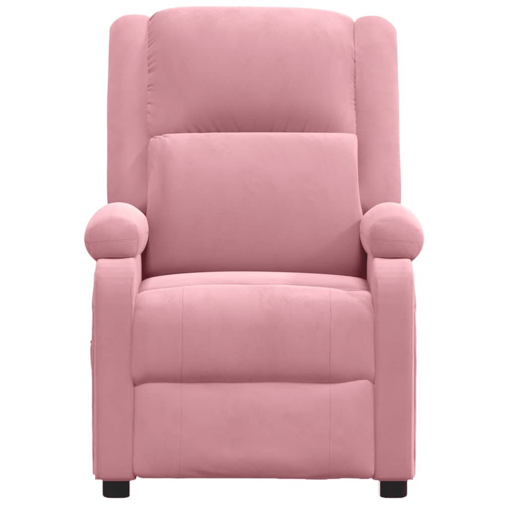 

vidaXL Fauteuil verstelbaar fluweel roze