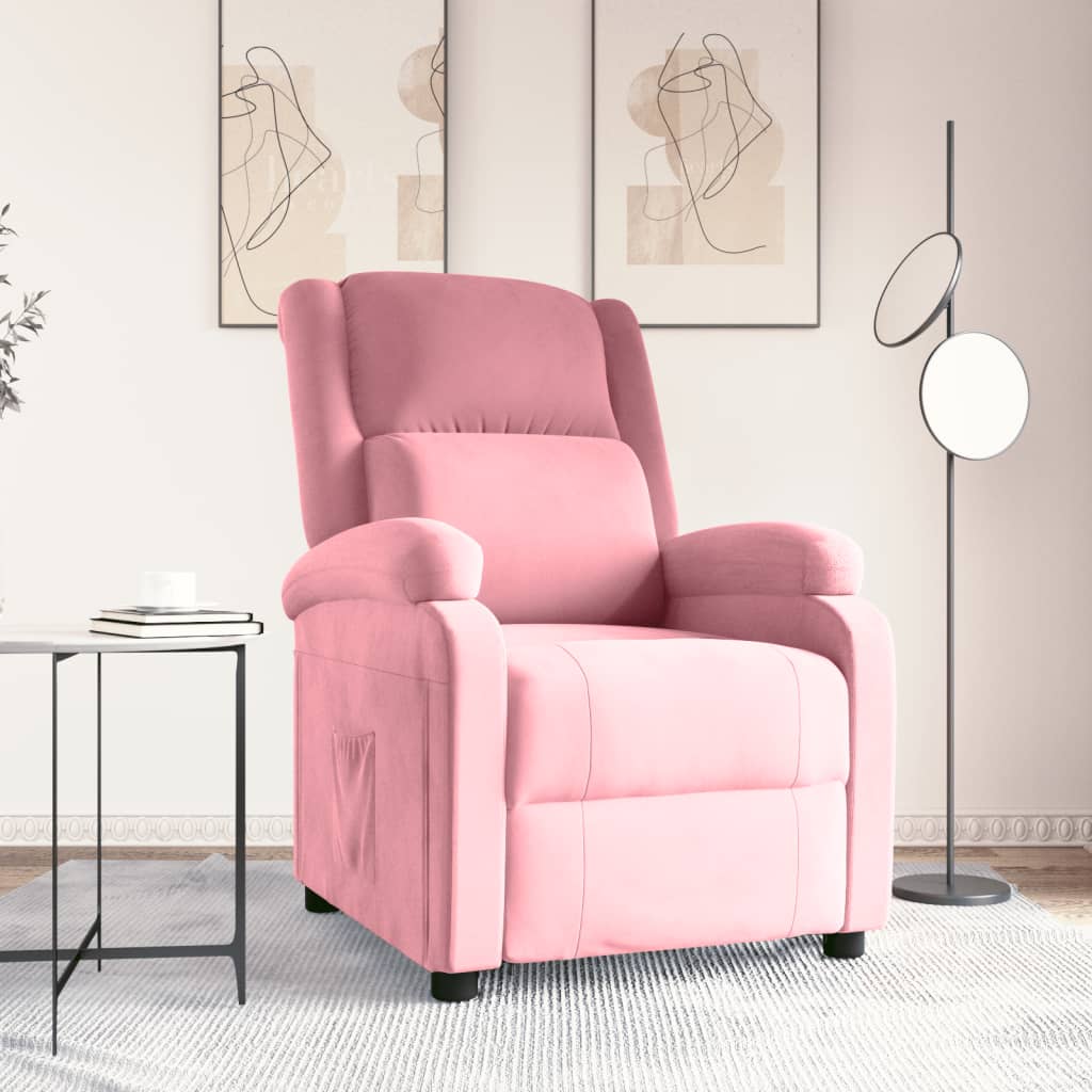 vidaXL Fotel rozkadany, rowy, obity aksamitem