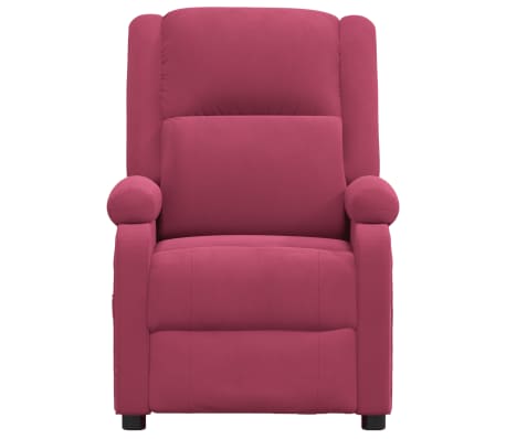 vidaXL Fauteuil inclinable rouge bordeaux velours