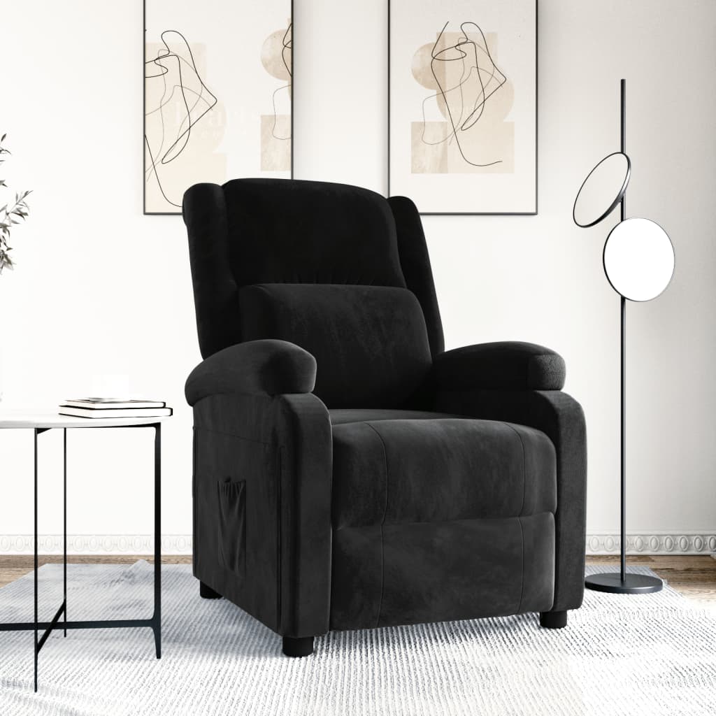vida XL Relaxsessel Schwarz Samt