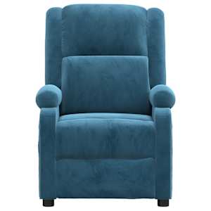 vidaXL Fauteuil inclinable bleu velours