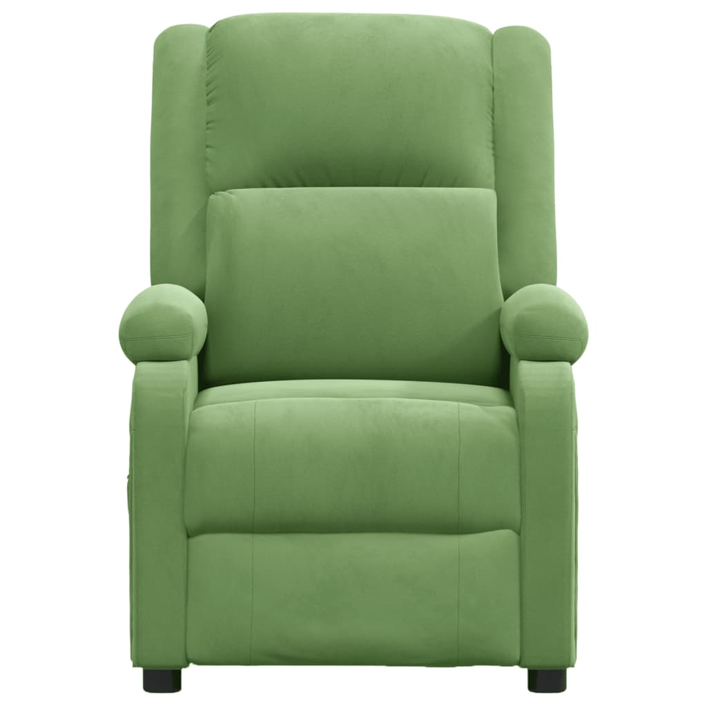 vidaXL Massagestoel fluweel lichtgroen