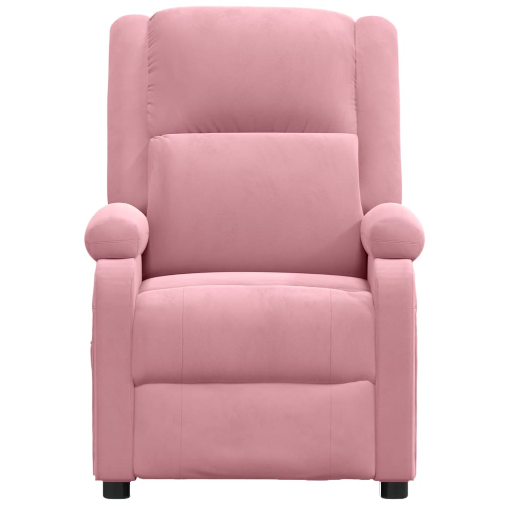 vidaXL Massagestoel fluweel roze