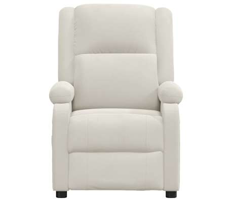 vidaXL masāžas krēsls, krēmkrāsas samts