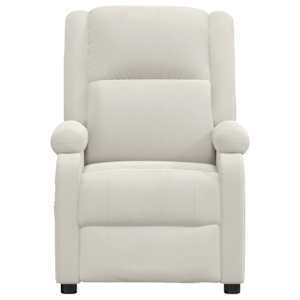 vidaXL masāžas krēsls, krēmkrāsas samts