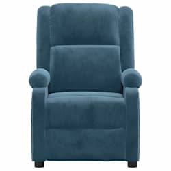 vidaXL Massagesessel Blau Samt