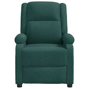 Polohovací křeslo tmavě zelené textil - obrázek 3