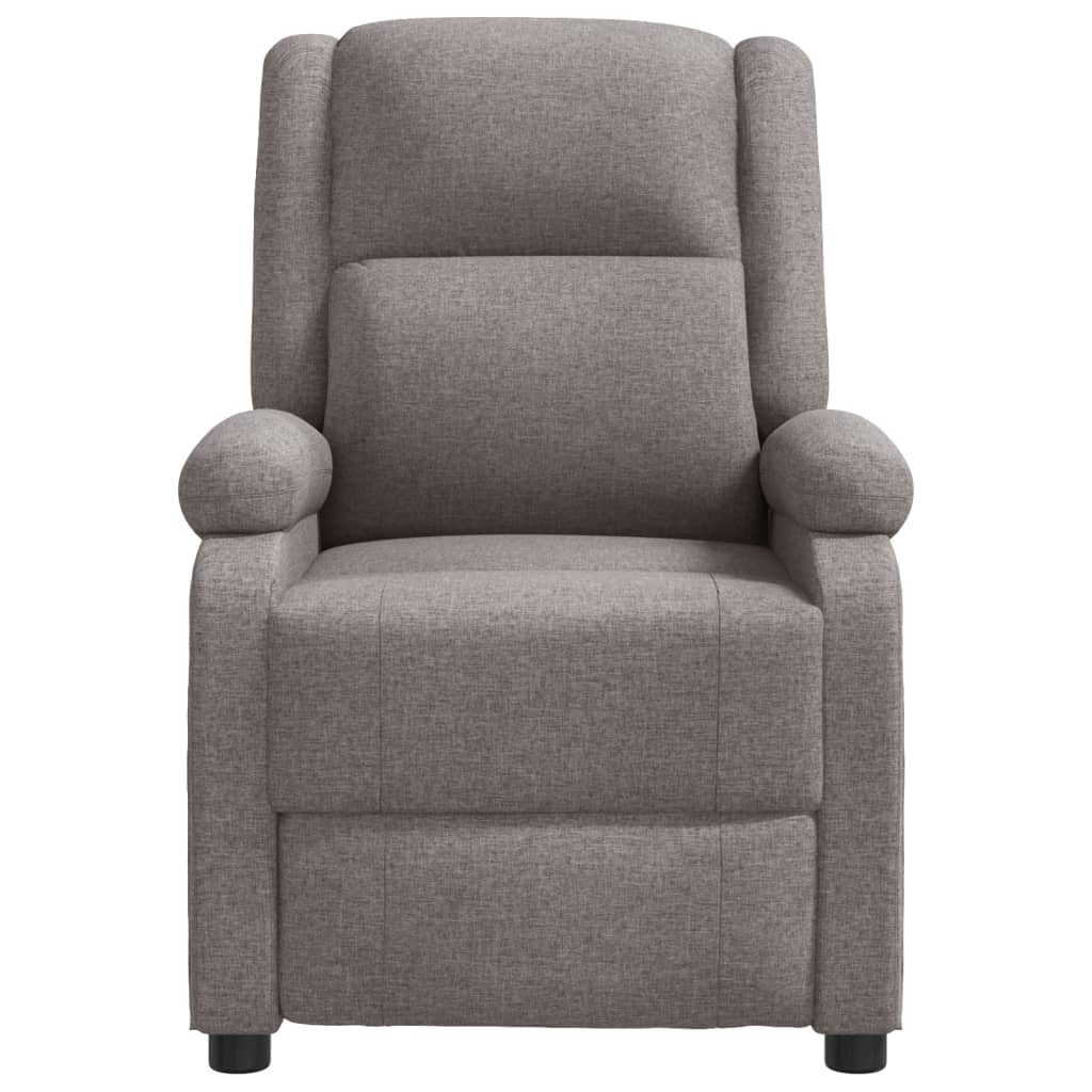 

vidaXL Fauteuil verstelbaar stof taupe