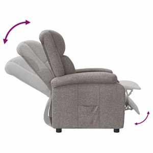 Polohovací křeslo taupe textil - obrázek 6