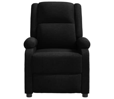 vidaXL Sillón orejero de masaje de tela negro