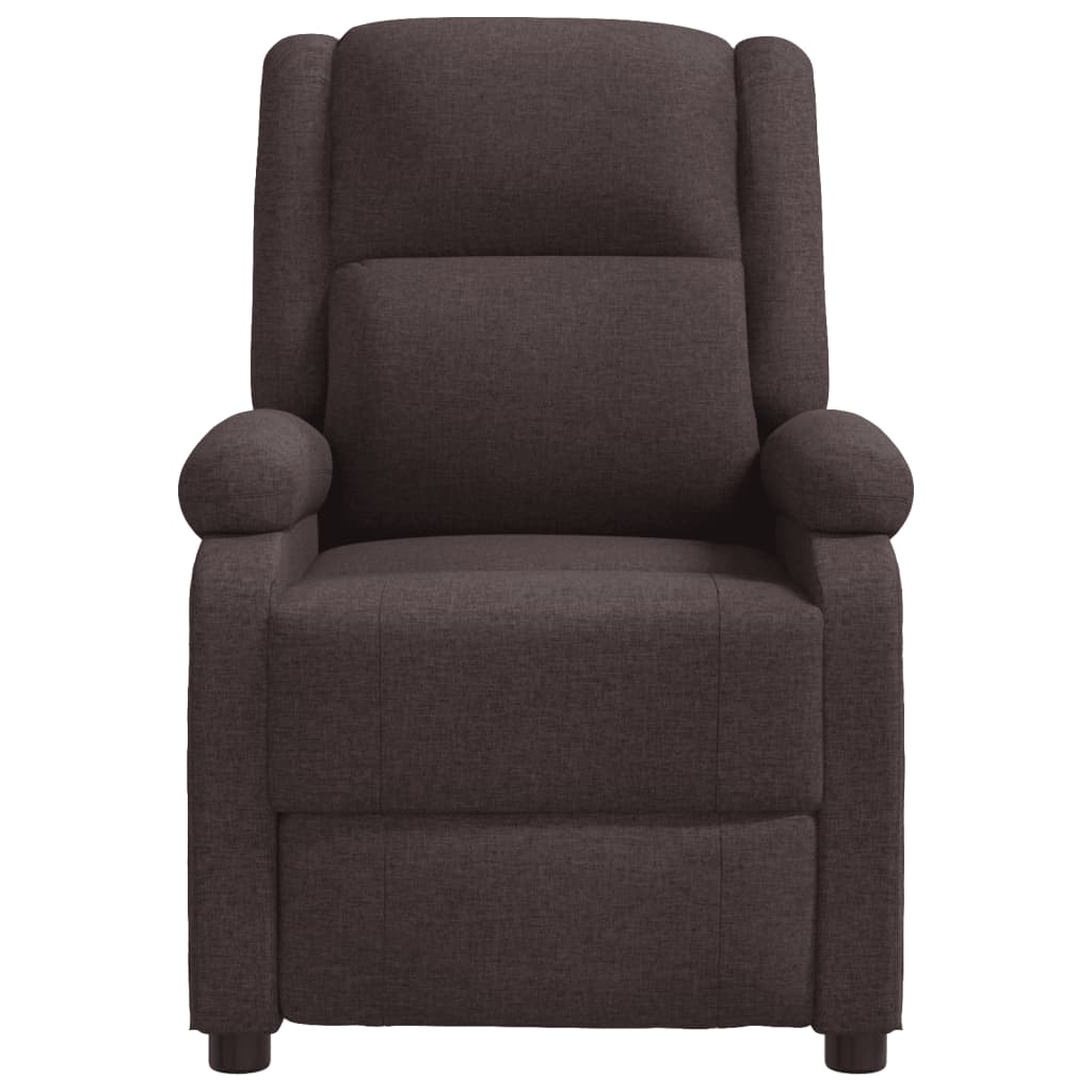 vidaXL Massagestoel stof donkerbruin
