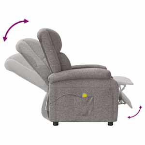 Masážní křeslo ušák taupe textil - obrázek 7