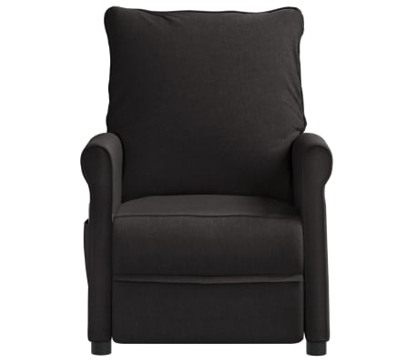 vidaXL Masažinis krėslas, juodos spalvos, audinys