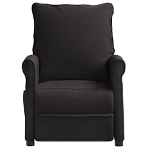 vidaXL Masažinis krėslas, juodos spalvos, audinys