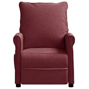 vidaXL Masažinis krėslas, raudonojo vyno spalvos, audinys