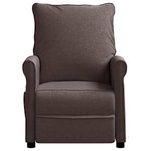 vidaXL Masažinis krėslas, tamsiai rudos spalvos, audinys