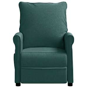 vidaXL Masažinis krėslas, tamsiai žalios spalvos, audinys