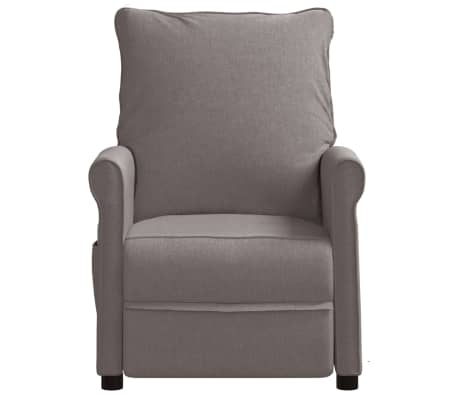 vidaXL Masažinis krėslas, taupe spalvos, audinys