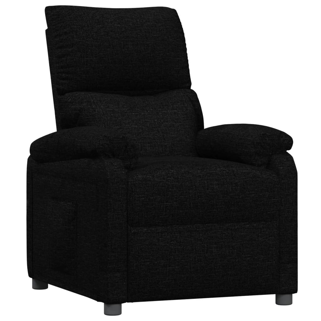vidaXL Polohovací křeslo černé textil