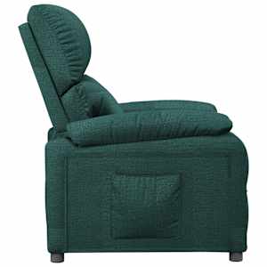 Polohovací křeslo tmavě zelené textil - obrázek 4