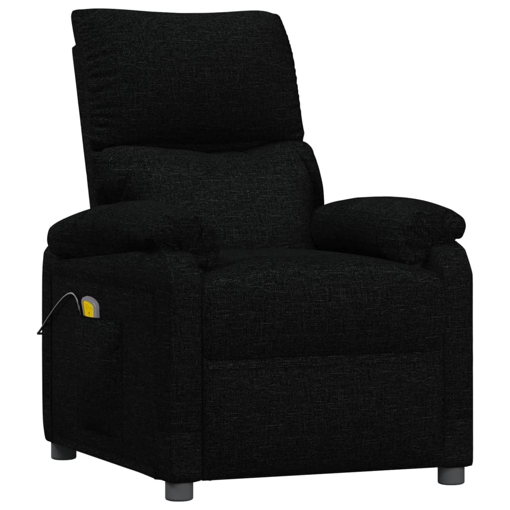vidaXL Masážní křeslo černé textil