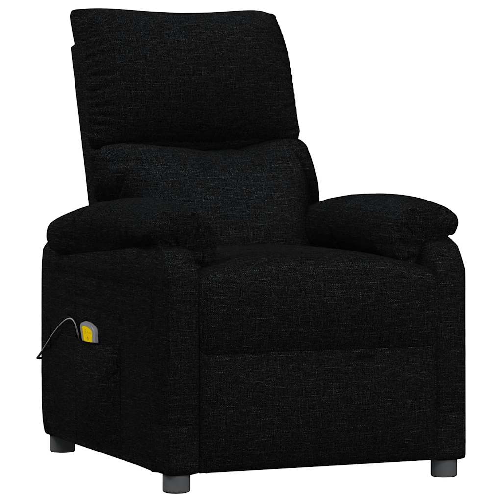 vidaXL Masážní křeslo černé textil
