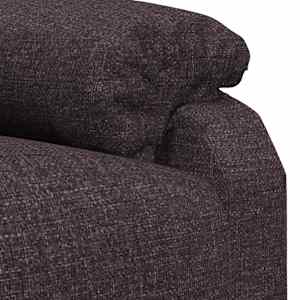 Masážní křeslo tmavě hnědé textil - obrázek 8