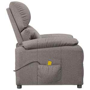 Masážní křeslo taupe textil - obrázek 4