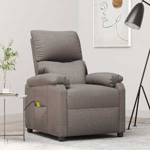 Masážní křeslo taupe textil - obrázek 1