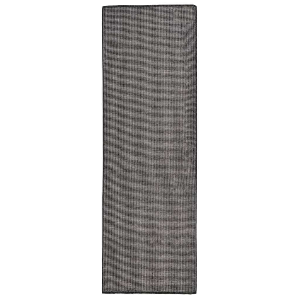 vidaXL Ulkomatto Flatweave 80x250 cm harmaa