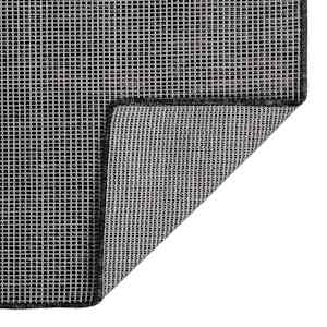 vidaXL Buitenkleed platgeweven 80x250 cm grijs