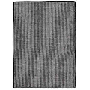 Zunanja preproga ploščato tkanje 200x280 cm siva