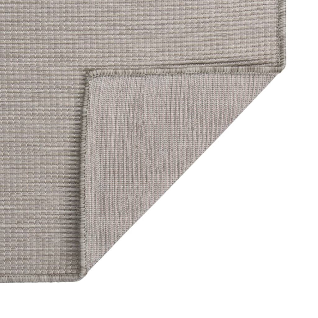 

vidaXL Buitenkleed platgeweven 80x250 cm taupe