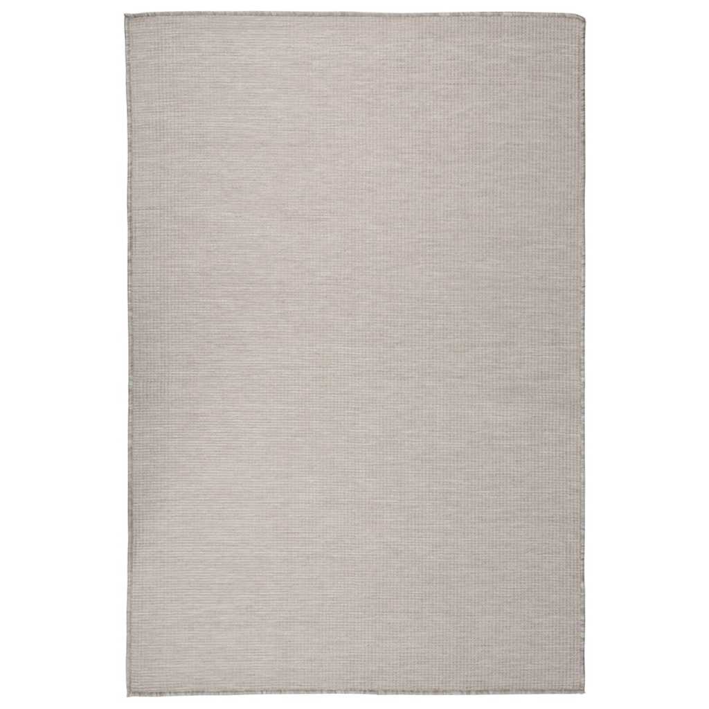 vidaXL Ulkomatto Flatweave 120x170 cm vaaleanharmaa