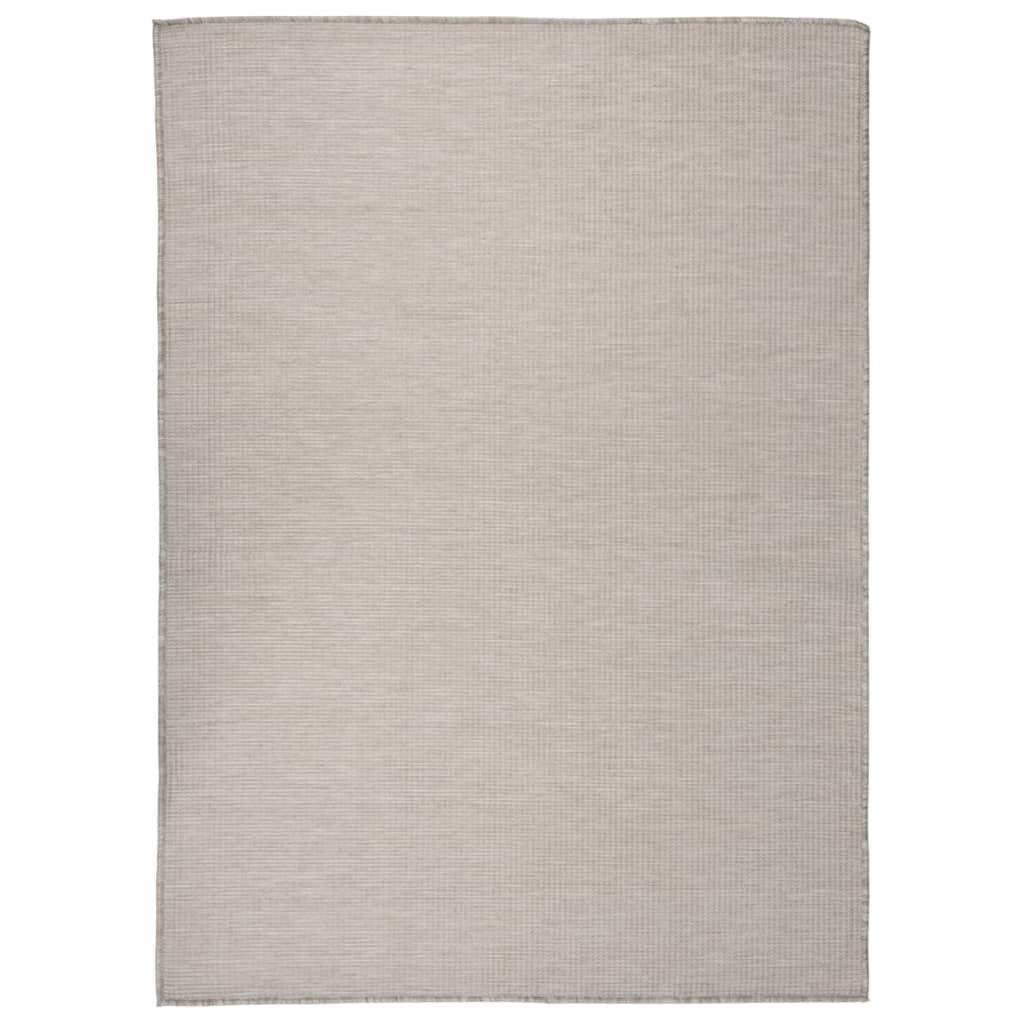 Vanjski tepih ravnog tkanja 200 x 280 cm sivo-smeđi Tepisi Naručite namještaj na deko.hr