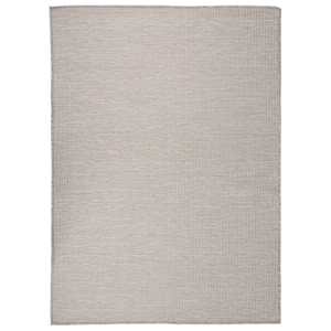 Zunanja preproga ploščato tkanje 200x280 cm svetlo siva