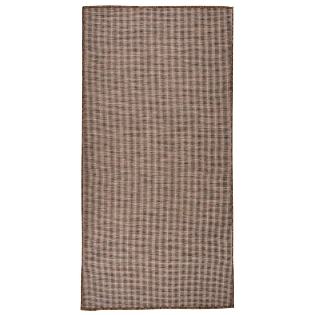 vidaXL Ulkomatto Flatweave 100x200 cm ruskea
