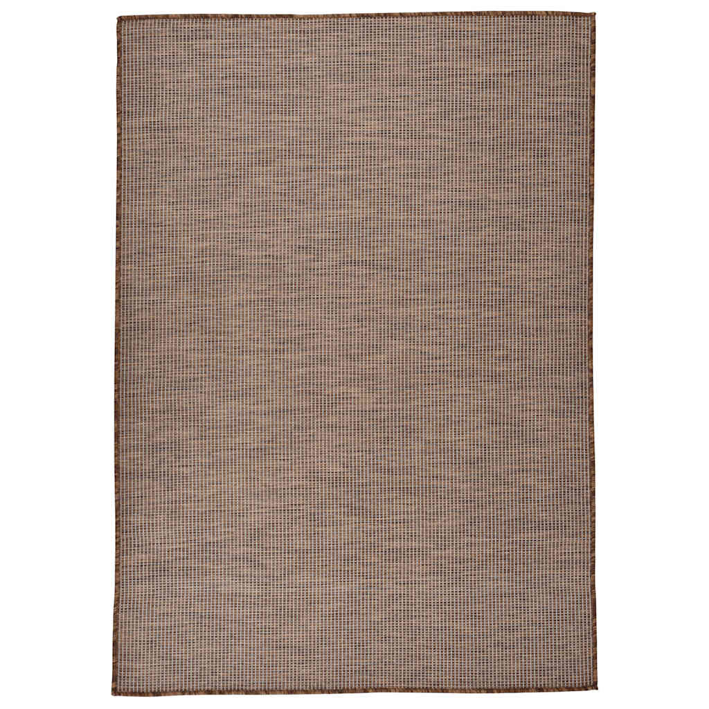 vidaXL Ulkomatto Flatweave 160x230 cm ruskea