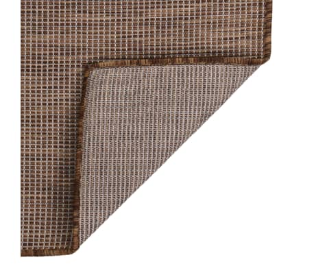 vidaXL Buitenkleed platgeweven 200x280 cm bruin