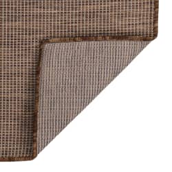 vidaXL Zunanja preproga plo&scaron;čato tkanje 200x280 cm rjava