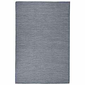 Zunanja preproga ploščato tkanje 120x170 cm modra