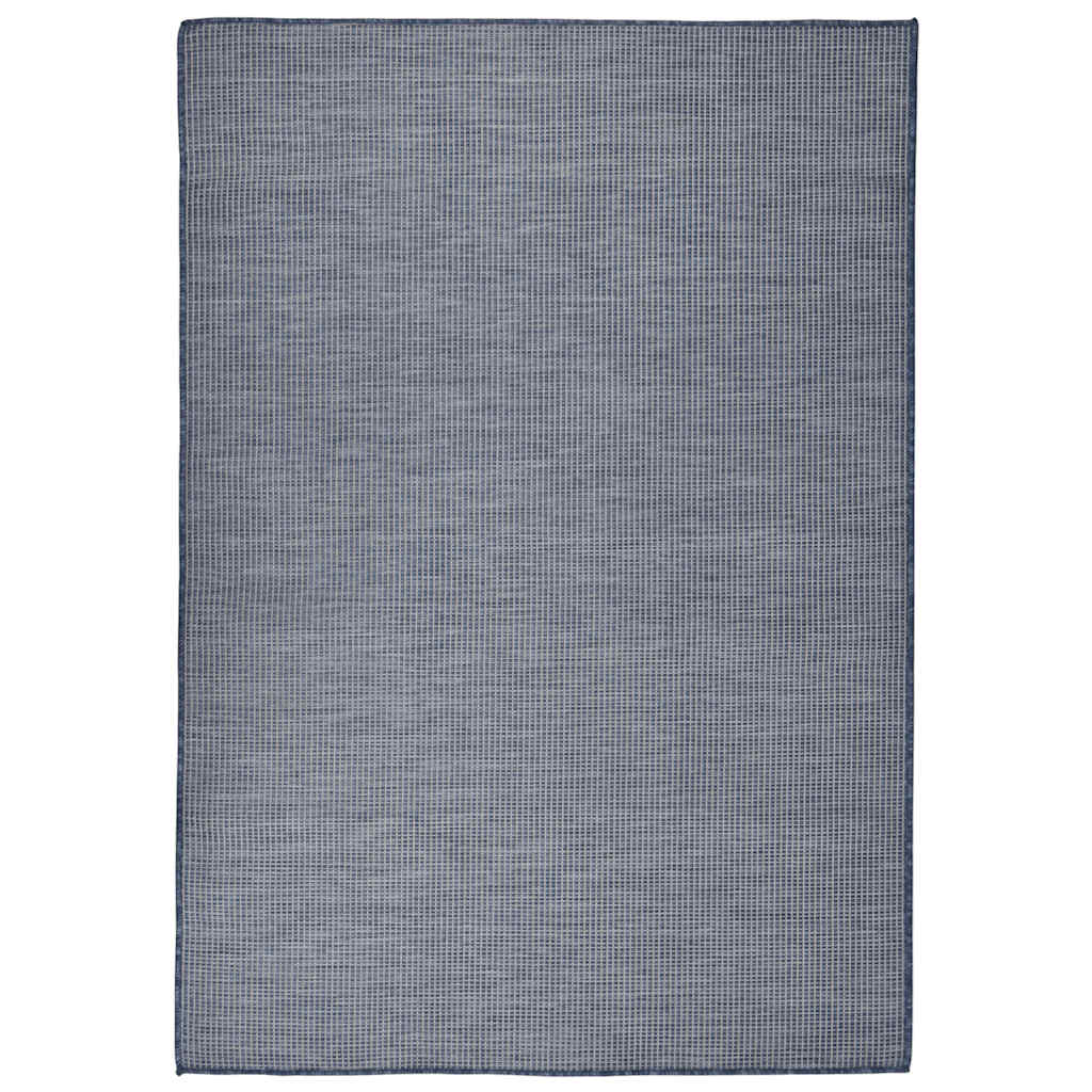vidaXL Ulkomatto Flatweave 160x230 cm sininen