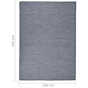 Venkovní hladce tkaný koberec 200x280 cm modrá - obrázek 6