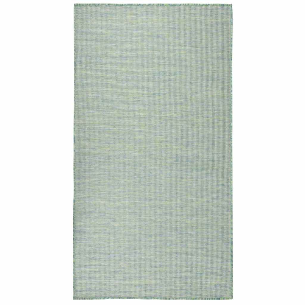 vidaXL Ulkomatto Flatweave 80x150 cm turkoosi