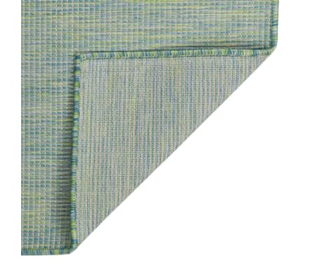 vidaXL Buitenkleed platgeweven 120x170 cm turquoise